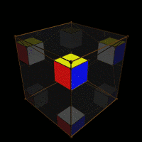 Flip a cube - Schlegel diagram representation