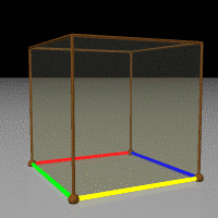 Flip a square on a cube - unfolding representation